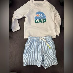 GAP Baby White Long-Sleeve Top